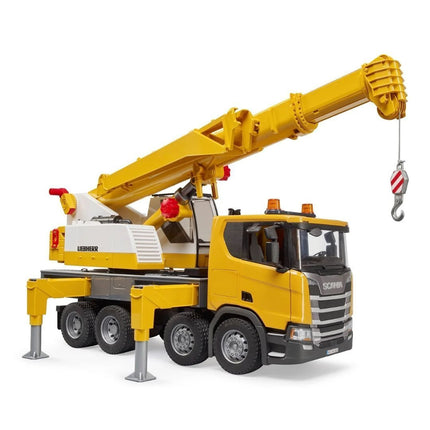 BRUDER 03571 Scania Super 560R Liebherr Γερανοφόρο Με Μονάδα Ήχου & Φωτός για Ρεαλιστική Ανύψωση