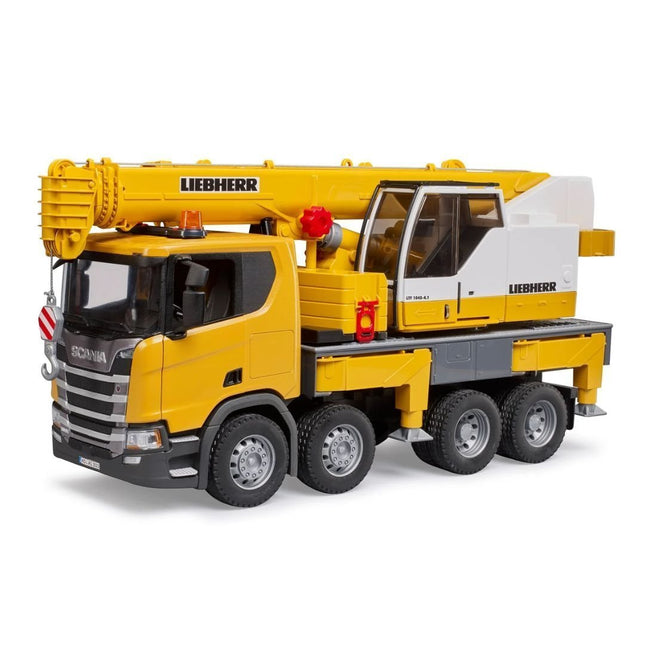 BRUDER 03571 Scania Super 560R Liebherr Γερανοφόρο Με Μονάδα Ήχου & Φωτός για Ρεαλιστική Ανύψωση