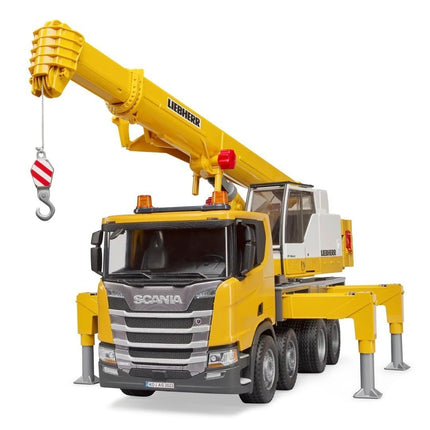 BRUDER 03571 Scania Super 560R Liebherr Γερανοφόρο Με Μονάδα Ήχου & Φωτός για Ρεαλιστική Ανύψωση