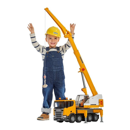 BRUDER 03571 Scania Super 560R Liebherr Γερανοφόρο Με Μονάδα Ήχου & Φωτός για Ρεαλιστική Ανύψωση