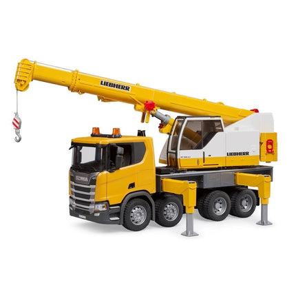 BRUDER 03571 Scania Super 560R Liebherr Γερανοφόρο Με Μονάδα Ήχου & Φωτός για Ρεαλιστική Ανύψωση