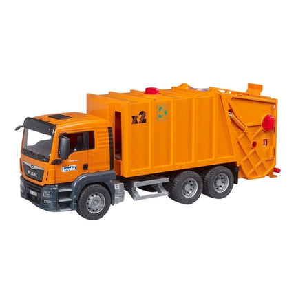 BRUDER 03760 MAN TGS Απορριμματοφόρο Χρώμα Πορτοκαλί Ρεαλιστική Λειτουργία & Εκπαιδευτική Διασκέδαση