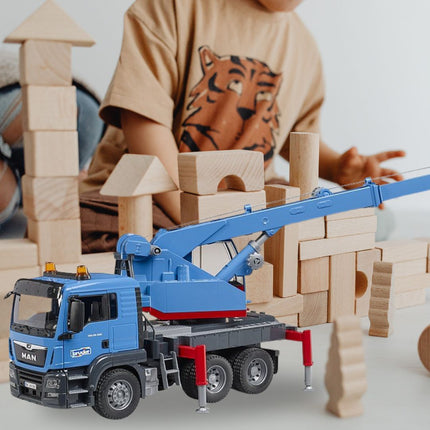 BRUDER 03771 Man TGS Φορτηγό Γερανός Ρεαλιστική Ανύψωση & Φόρτωση για Δυναμικό Παιχνίδι Κατασκευών