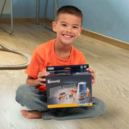 BRUDER 62008 Bworld Σετ Κατασκευών Ρεαλιστικό Περιβάλλον Εργοταξίου για Δημιουργικό Παιχνίδι