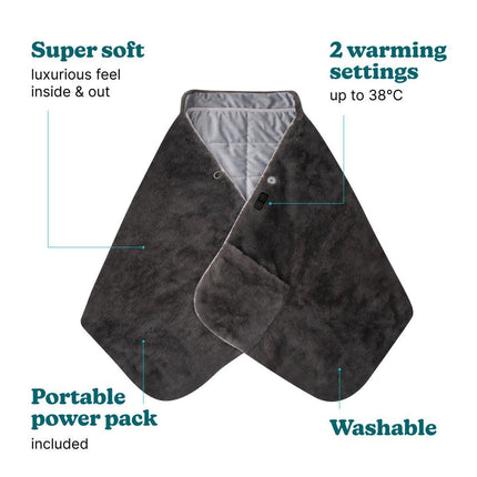 HoMedics Electric Heating Blanket & Soft Shawl HCM-SWL100