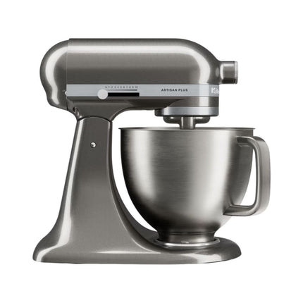 KitchenAid Artisan Plus Μίξερ Tilt-Head 4.7L 325W με Φωτισμό στο Μπολ, Πλανητική Κίνηση και Precision Speed Control 5KSM50PKVBMS Medallion Silver