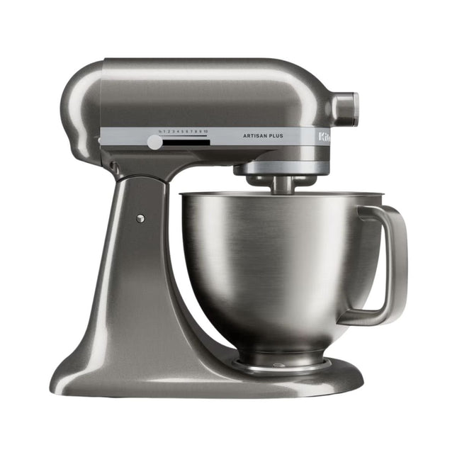 KitchenAid Artisan Plus Μίξερ Tilt-Head 4.7L 325W με Φωτισμό στο Μπολ, Πλανητική Κίνηση και Precision Speed Control 5KSM50PKVBMS Medallion Silver