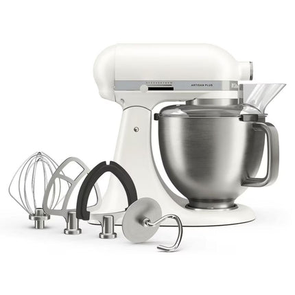 KitchenAid Artisan Plus Μίξερ Tilt-Head 4.7L 325W με Φωτισμό στο Μπολ, Πλανητική Κίνηση και Precision Speed Control 5KSM50PKVBPL Porcelain White