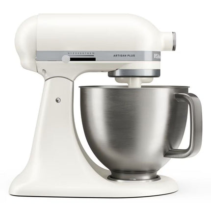 KitchenAid Artisan Plus Μίξερ Tilt-Head 4.7L 325W με Φωτισμό στο Μπολ, Πλανητική Κίνηση και Precision Speed Control 5KSM50PKVBPL Porcelain White