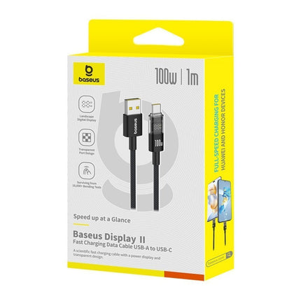 Baseus Cable USB-C to USB-A Display 2 Series Braided 100W 2.0m Black