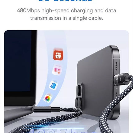 Baseus Cable USB-C to USB-C Display 2 Series Braided 100W 2.0m Black