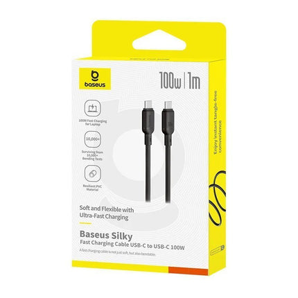 Baseus Cable USB-C to USB-C Silky Series 1.0m 100W Black