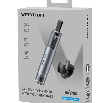 Vention Safety 2-in-1 Car Emergency Tool Glass Breaker + Seatbelt Cutter KRUH0