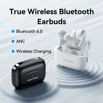 Vention Earphones BT TWS InEar ANC +Wireless Charging ECHO LITE E11 Pro White NBVW0-Pro