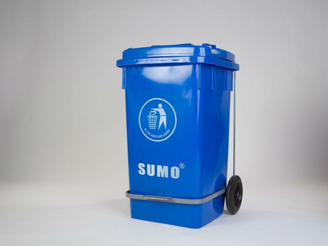 Μπλε Πλαστικός Κάδος Απορριμμάτων 120L με πενταλ