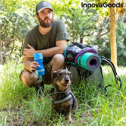 InnovaGoods Μπουκάλι Κατοικιδίων με Δοχεία Νερού και Τροφής 2 σε 1 V0103141