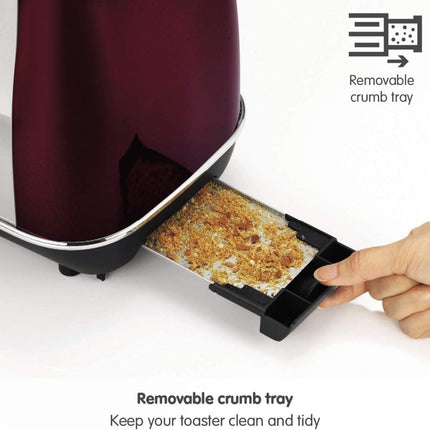Morphy Richards Evoke 224408 Φρυγανιέρα 2 Θέσεων 900W Κόκκινη