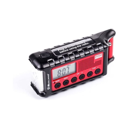 Midland ER300 Ηλιακό Powerbank Έκτακτης Ανάγκης με FM Ραδιοσυχνότητες, Δυναμό Φόρτισης στο πίσω μέρος &amp; Φακό