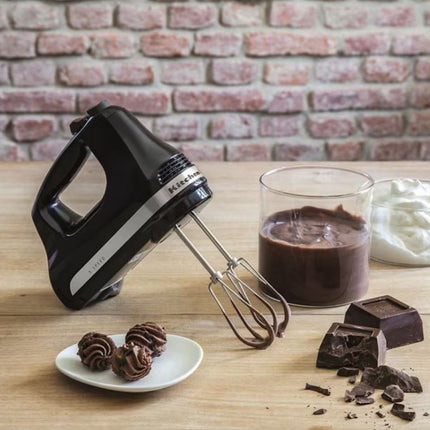 KitchenAid Classic Μίξερ Χειρός 85W 5 Ταχυτήτων με Αθόρυβο Μοτέρ και Ανοξείδωτα Εξαρτήματα 5KHM5110BOB Onyx Black