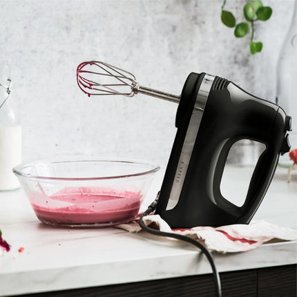 KitchenAid Classic Μίξερ Χειρός 85W 5 Ταχυτήτων με Αθόρυβο Μοτέρ και Ανοξείδωτα Εξαρτήματα 5KHM5110BOB Onyx Black