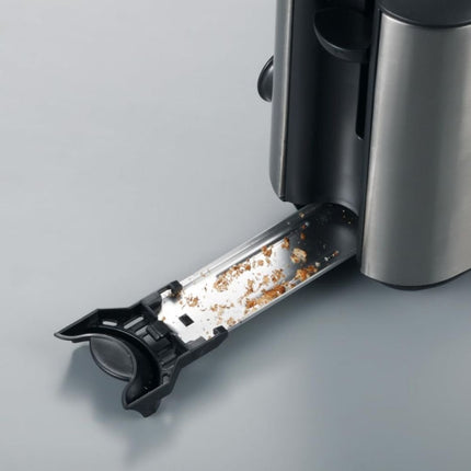 SEVERIN Αυτόματη Φρυγανιέρα 1000W με Μακριά Υποδοχή για 2 Φέτες, Ανοξείδωτο Ατσάλι Διπλού Τοιχώματος, Αυτόματη Ανύψωση & Ενσωματωμένη Σχάρα για Ζέσταμα Ψωμιού AT-2515