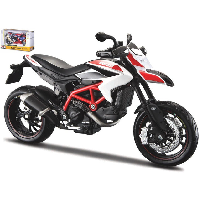 MAISTO Μινιατούρα Μοτοσυκλέτας Ducati Hypermotard SP 1:12, 31101-070900 Λευκό, 3+ Ετών