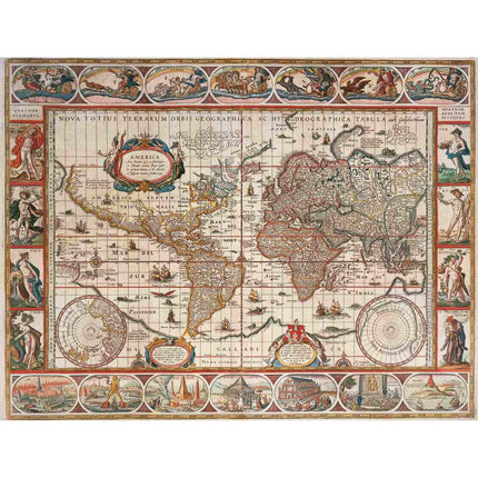 RAVENSBURGER Παζλ Παγκόσμιος Χάρτης του 1650 2000 Κομματιών 16633, 14+ Ετών