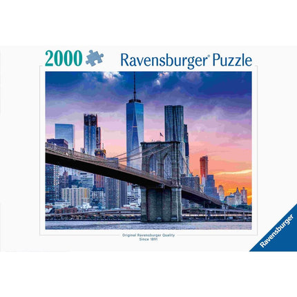Ravensburger Παζλ Νέα Υόρκη: Μπρούκλιν και Μανχάταν 2000 Κομματιών 16011, 14+ Ετών