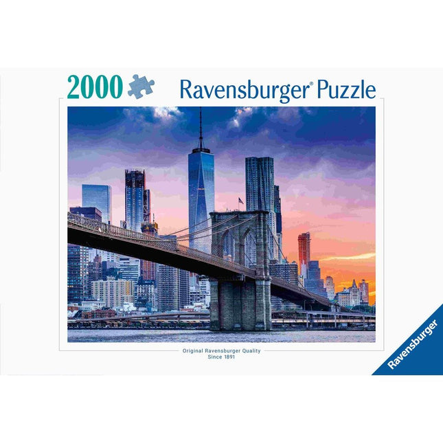 Ravensburger Παζλ Νέα Υόρκη: Μπρούκλιν και Μανχάταν 2000 Κομματιών 16011, 14+ Ετών