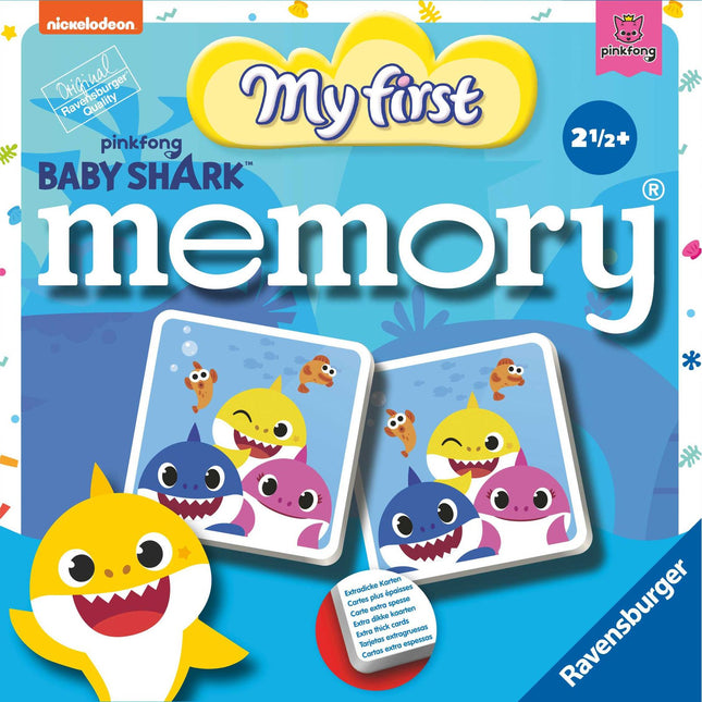 Ravensburger Baby Shark My First Memory – Βρες τα Ζευγάρια Παίζοντας 20650, 2.5+ Ετών