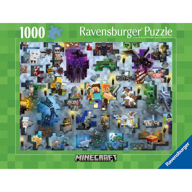 Ravensburger Παζλ Minecraft Challenge 1000 Κομματιών 12000422, 14+ Ετών