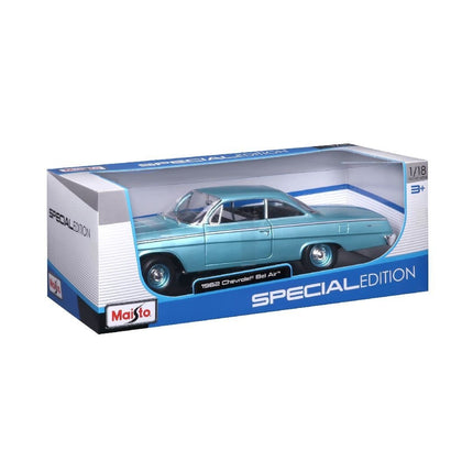 MAISTO Μινιατούρα Αυτοκινήτου Chevrolet Bel Air 1962 1:18, 31641 Μεταλλικό Γαλάζιο, 3+ Ετών