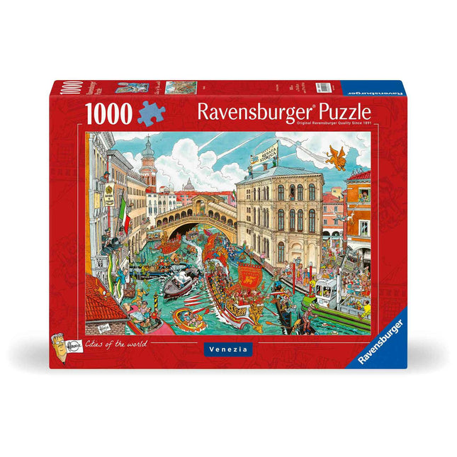 Ravensburger Παζλ Fleroux Βενετία 1000 Κομμάτια – Ανακάλυψε την Αστεία Συνέχεια 12000727, 14+ Ετών