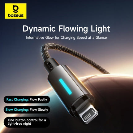 Baseus Cable Lightning to USB-A Lit Button Series 1m Cosmic Black