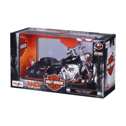 MAISTO Συλλεκτική Μινιατούρα Μοτοσυκλέτας Harley-Davidson Road King Classic 1:12, 32322 Μαύρο Μεταλλικό, 3+ Ετών
