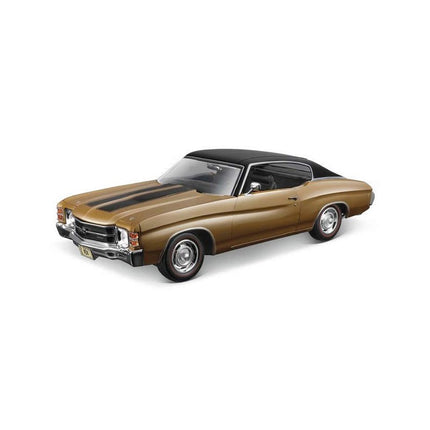 MAISTO Συλλεκτική Μινιατούρα Chevrolet Chevelle SS 454 Sport 1971 1:18, 31890 Χρυσό με Μαύρη Οροφή και Μαύρες Ρίγες, 3+ Ετών