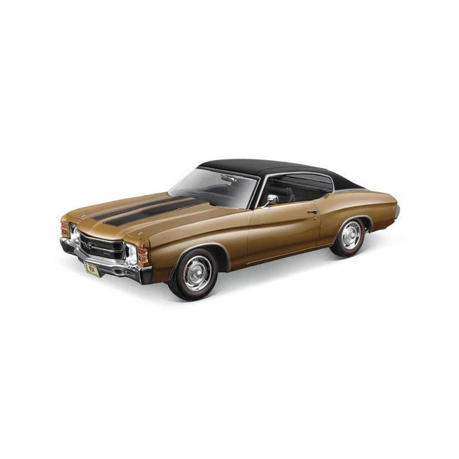 MAISTO Συλλεκτική Μινιατούρα Chevrolet Chevelle SS 454 Sport 1971 1:18, 31890 Χρυσό με Μαύρη Οροφή και Μαύρες Ρίγες, 3+ Ετών