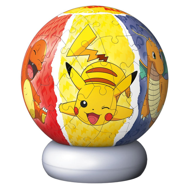 RAVENSBURGER Pokémon 3D Puzzle Φωτιστικό 72 Κομματιών με Βάση LED 12008053, 6+ Ετών