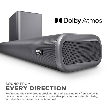 SonicGear STUDIOBAR 3000 Soundbar 700W 5.1.2 Dolby Atmos με Ασύρματο Subwoofer & Δύο UHF Μικρόφωνα
