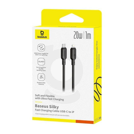 Baseus Cable Lightning to USB-C Silky Series 1.0m Black