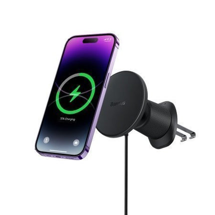 Baseus Car Charger Wireless AirVent Magnetic CW01 15W  Black
