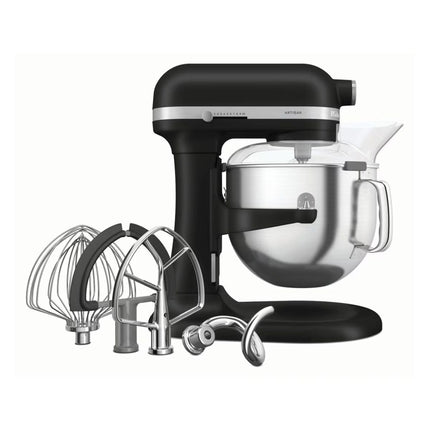 KitchenAid Artisan Μίξερ Bowl-Lift 6.6L 375W με 11 Ταχύτητες, Πλανητική Κίνηση και Ανοξείδωτο Μπολ 5KSM70SHXBBM Matte Black