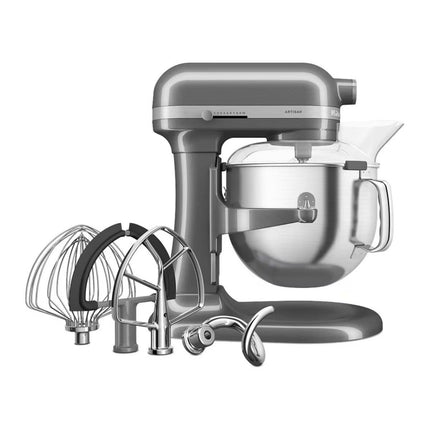 KitchenAid Artisan Μίξερ Bowl-Lift 6.6L 375W με 11 Ταχύτητες, Πλανητική Κίνηση και Ανοξείδωτο Μπολ 5KSM70SHXBMS Medallion Silver