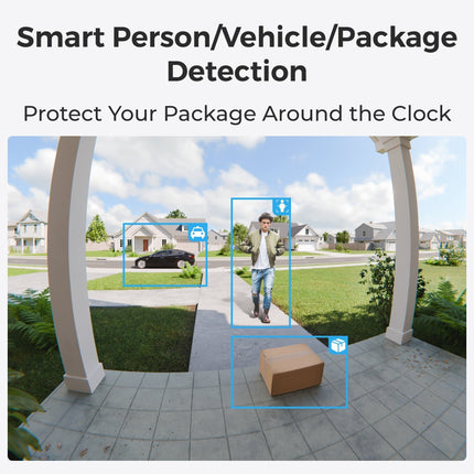 REOLINK Κουδούνι Πόρτας Μπαταρίας με Κάμερα 4MP, 2K Ανάλυση, Dual-Band Wi-Fi, AI Ανίχνευση Προσώπου/Οχήματος/Πακέτου & Chime, Αδιάβροχη & 64GB microSD