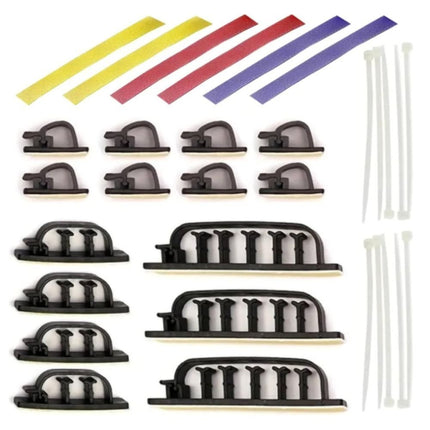 DEKTON Σετ Διαχείρισης Καλωδίων 71 Τεμαχίων Οργανώστε και Κρύψτε Καλώδια, Φορτιστές και Αντάπτορες