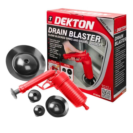 DEKTON Καθαριστικό Απόφραξης με Τέσσερις Συνδέσμους για Αφαίρεση Φραγμών Χωρίς Χημικά