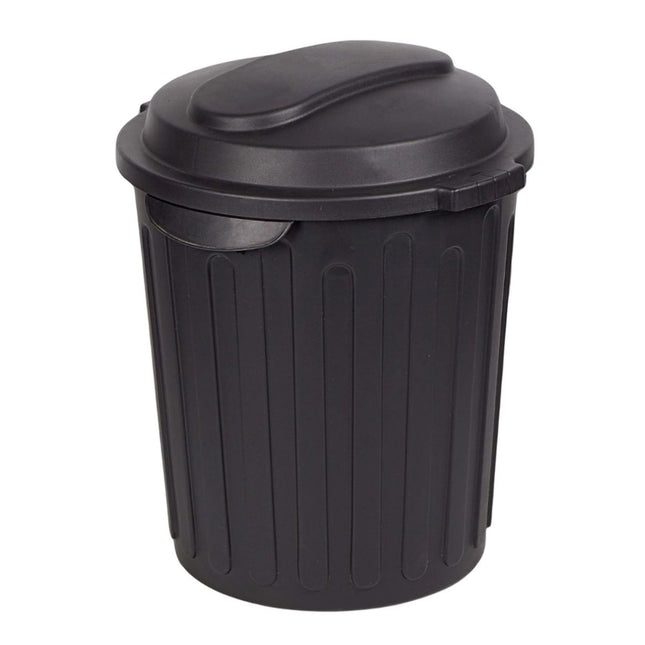 Πλαστικός Κάδος Απορριμμάτων 60L από Ανθεκτικό HDPE για Εσωτερική και Εξωτερική Χρήση KAO-60LB Μαύρο