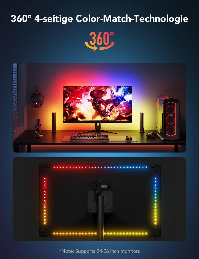 Govee Gaming Monitor Back Light Strip + 2xLight Bars H6608