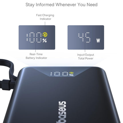 Baseus Powerbank 45W 10000mAh + Display PicoGo Black