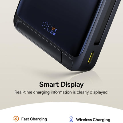 Baseus Powerbank Wireless 45W 10000mAh NOMOS Qi2-Stand Black
